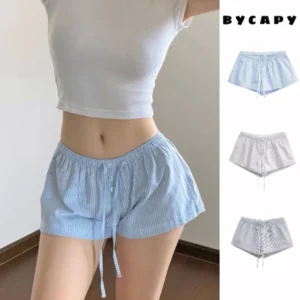 Quần Đùi Nữ Ngắn Dây Rút Quần